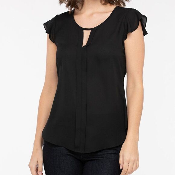 RICKI’S Flowy Flutter Sleeve Top Size 0 - Picture 1 of 7
